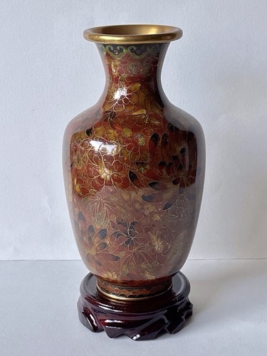 Vaso cloisonne cinese vintage - cloisonne,