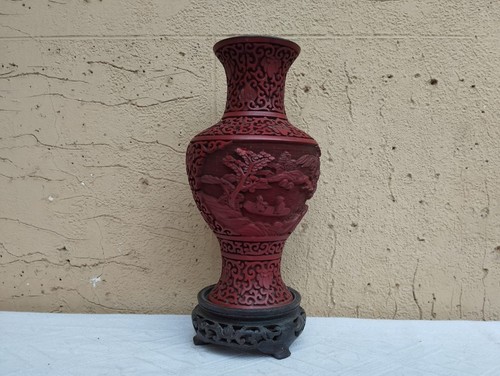 Antico vaso cinese lacca - vaso,