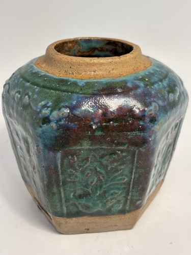 Antico vaso shiwan esagonale - vaso,