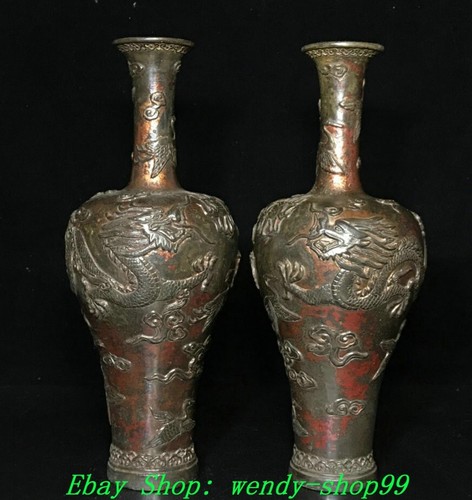 Coppia vaso bottiglia gru