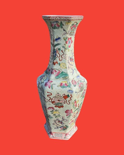 China vaso antico esagonale - vaso,