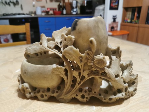 Antico vaso cinese pietra - cinese,